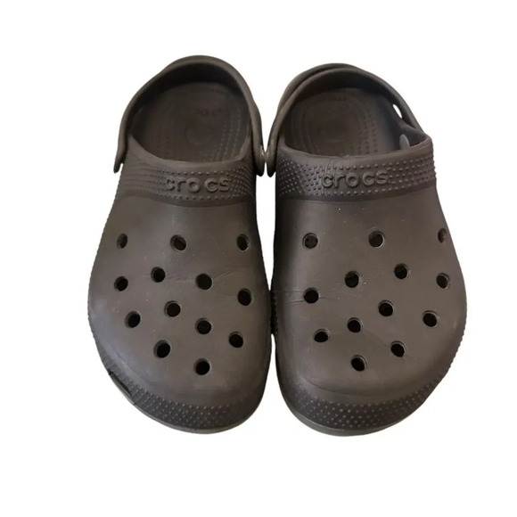 Crocs Duet Plus Clog Women's 7 Black Grey Durable Non Marking Soles Ligthweight - Picture 2 of 8